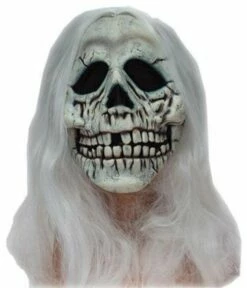 Masker Skull Met Wit Haar