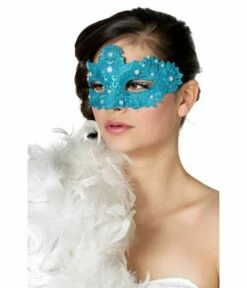 Masker Stof Met Parels Aqua