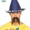 Mexicaanse Sombrero Blauw 33cm -Griezels Glans Winkel mexicaanse sombrero blauw 33cm