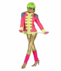 Neon Beatles Jas Dames Roze -Griezels Glans Winkel neon beatles jas dames roze 2