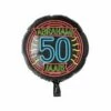 Neon Folieballon Abraham 50 Jaar - 46cm -Griezels Glans Winkel neon folieballon abraham 50 jaar 46cm