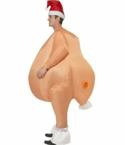 Nieuwe uitgaven -Griezels Glans Winkel opblaasbare gebraden kalkoen kostuum 1