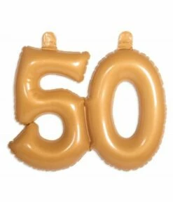 Opblaascijfer 50 Goud