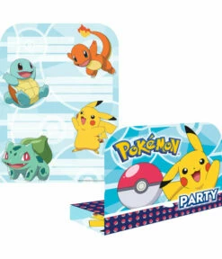 Pokemon Uitnodigingen & Enveloppen (8st)