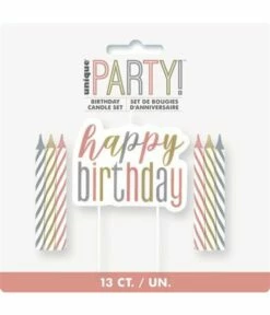 Prikkerkaarsjes Glitz Happy Birthday Set (13st)