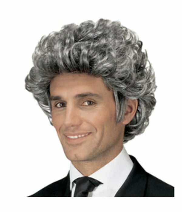 Pruik John Grijs 3 Pruik John Grijs