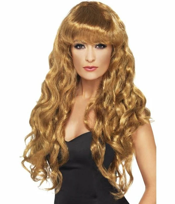 Pruik Lang Siren Krul Bruin 3 Pruik Lang Siren Krul Bruin