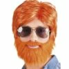 Pruik Met Baard Oranje 2 Pruik Met Baard Oranje -Griezels Glans Winkel pruik met baard oranje
