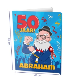 Raambord Abraham 50 Jaar Verjaardag (60x45cm)