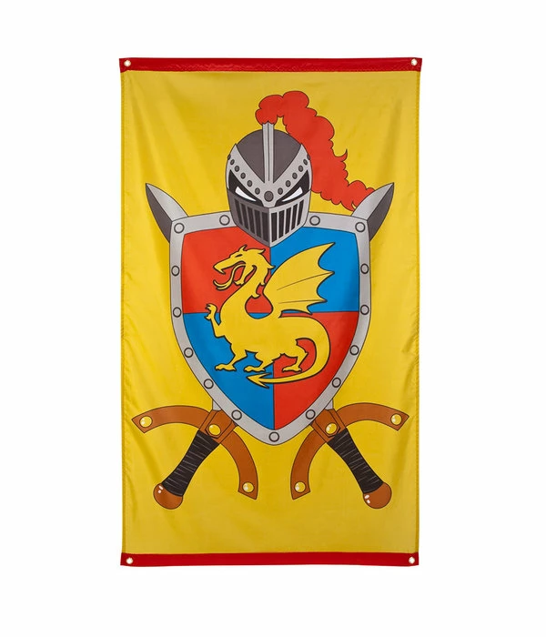 Riddervlag Geel/Rood Dragon (150x90cm) 3 Riddervlag Geel/Rood Dragon (150x90cm)