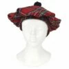 Schotse Hoofddeksel Rood -Griezels Glans Winkel schotse hoofddeksel rood