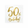 Servetten 50th Birthday Goud - 20 Stuks -Griezels Glans Winkel servetten 50th birthday goud 20 stuks