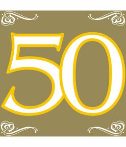 Servetten Goud 50 Jaar (20st)