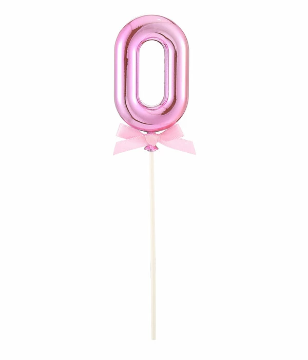 Taart Topper Cijfer 0 Roze 3 Taart Topper Cijfer 0 Roze