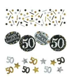 Tafelconfetti 50 Jaar Sparkling Goud (34gr)