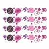 Tafelconfetti 50 Jaar Sparkling Pink (34gr) -Griezels Glans Winkel tafelconfetti 50 jaar sparkling pink 34gr