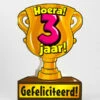 Trofee Kaart - 3 Jaar -Griezels Glans Winkel trofee kaart 3 jaar