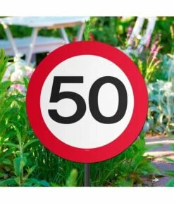 Tuinbord Verkeersbord 50 Jaar