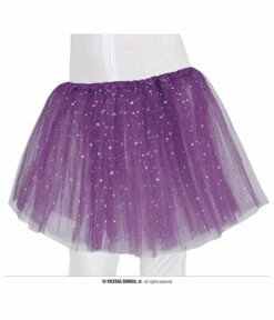 Tutu Paars Met Zilveren Sterren Kind