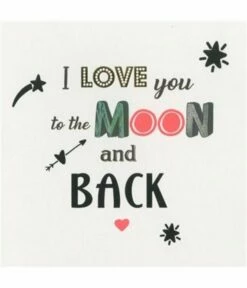 Valentijnskaart 'Love You To The Moon And Back'
