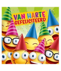 Verjaardagskaart 3D 'Van Harte Gefeliciteerd'
