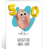 Verjaardagskaart 50 Jaar 'Abra-Ham' -Griezels Glans Winkel verjaardagskaart 50 jaar abra ham