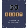 Verjaardagskaart 50 Jaar Scrabble -Griezels Glans Winkel verjaardagskaart 50 jaar scrabble