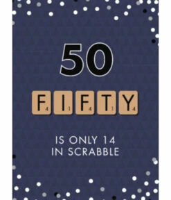 Verjaardagskaart 50 Jaar Scrabble