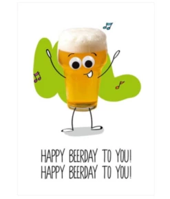 Verjaardagskaart 'Happy Beerday To You!'
