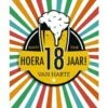 Verjaardagskaart Hoera 18 Jaar Biertje -Griezels Glans Winkel verjaardagskaart hoera 18 jaar biertje