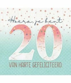 Verjaardagskaart Hoera 20 Jaar