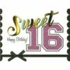 Verjaardagskaart Sweet 16 Glitters -Griezels Glans Winkel verjaardagskaart sweet 16 glitters