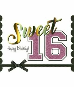Verjaardagskaart Sweet 16 Glitters