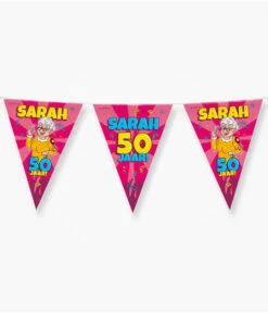 Vlaggenlijn 50 Jaar Sarah Cartoon (10m)