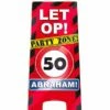 Waarschuwingsbord 50 Abraham -Griezels Glans Winkel waarschuwingsbord 50 abraham