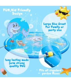 Water Splash Zwembad Mat Opblaasbaar -Griezels Glans Winkel water splash zwembad mat opblaasbaar 1