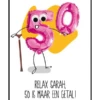 Wenskaart 50 Jaar Sarah '50 Is Maar Een Getal' -Griezels Glans Winkel wenskaart 50 jaar sarah 50 is maar een getal