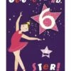 Wenskaart Verjaardag 6 Jaar Ballerina -Griezels Glans Winkel wenskaart verjaardag 6 jaar ballerina