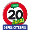 Wenskaart Verkeersbord 20 Jaar -Griezels Glans Winkel wenskaart verkeersbord 20 jaar