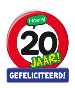 Wenskaart Verkeersbord 20 Jaar
