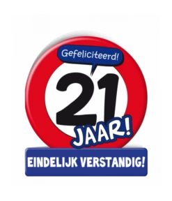 Wenskaart Verkeersbord 21 Jaar