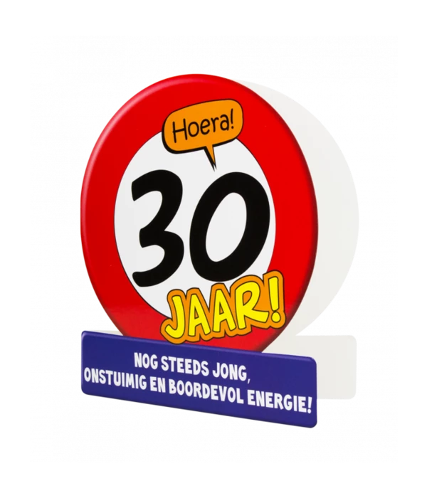 Wenskaart Verkeersbord 30 Jaar 4 Wenskaart Verkeersbord 30 Jaar - Afbeelding 2