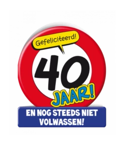 Wenskaart Verkeersbord 40 Jaar