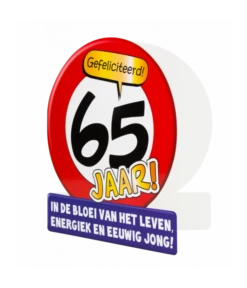Wenskaart Verkeersbord 65 Jaar -Griezels Glans Winkel wenskaart verkeersbord 65 jaar 1