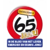 Wenskaart Verkeersbord 65 Jaar -Griezels Glans Winkel wenskaart verkeersbord 65 jaar