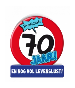 Wenskaart Verkeersbord 70 Jaar