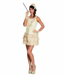 Witte Charleston Jurk Vrouw