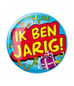 XL Button - 'Ik Ben Jarig'