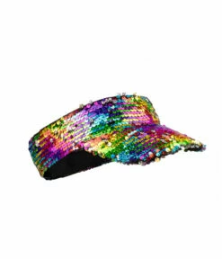 Zonneklep Rainbow Pailletten